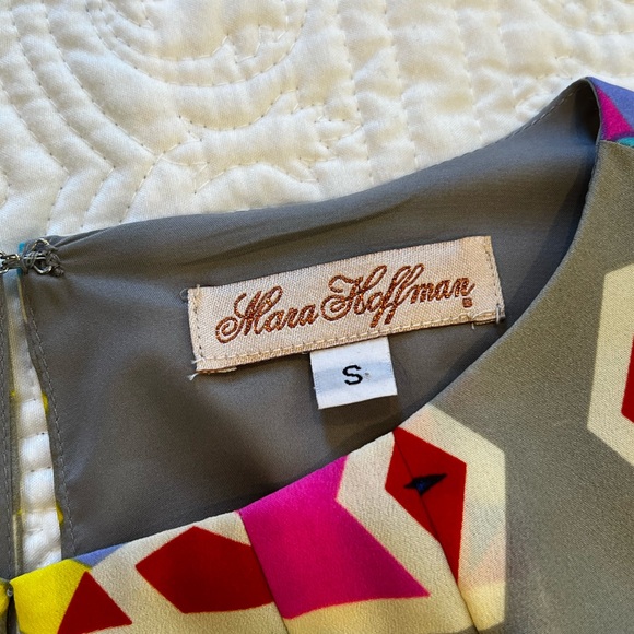 Mara Hoffman Kaleidoscope Print Shift Dress, Sz S, EUC, Grey Multicolor - Picture 2 of 8